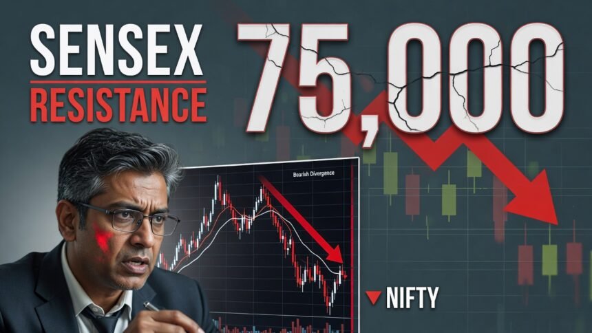 Sensex 75000 Resistance